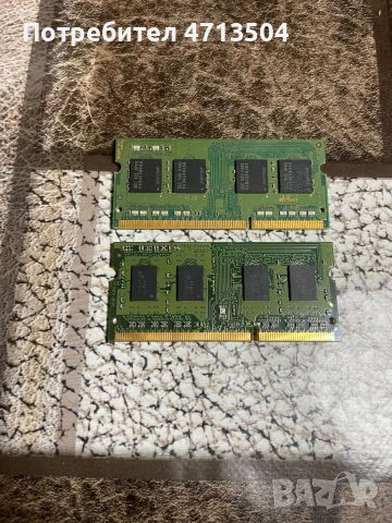 Рам 2x4GB DDR3 12800S, снимка 2 - RAM памет - 53872925