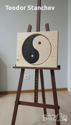 Ръчно изработено пано „Ин и Ян“ – Баланс за вашия дом