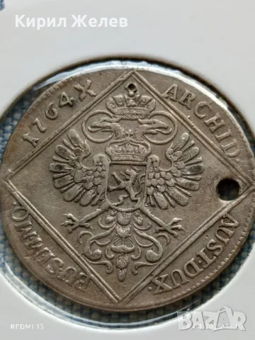 Сребърна монета 1764г. Мария Терезия рядка за КОЛЕКЦИОНЕРИ 13713, снимка 6 - Нумизматика и бонистика - 50019685