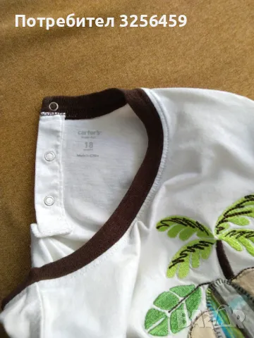Бебешка тениска carter's, снимка 4 - Бебешки блузки - 50286825