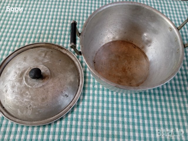 Стара алуминиева тава с капак / 1, снимка 4 - Съдове за готвене - 41435513