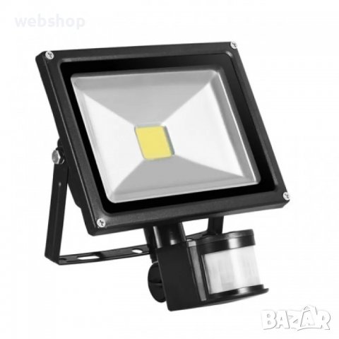 LED Прожектор със сензор за движение  220V 10/20/30/50W 6000K IP65, снимка 5 - Прожектори - 38643987