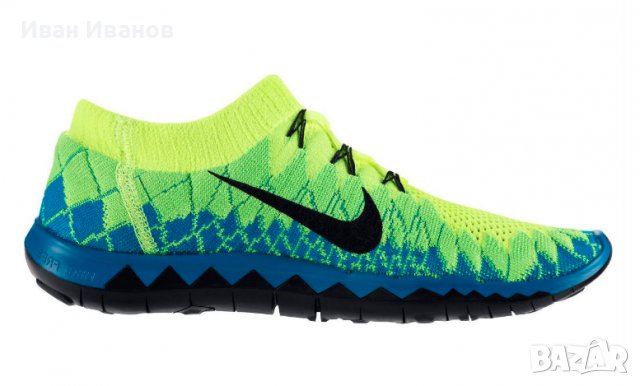 маратонки  Nike Free 3.0 Flyknit 'Volt' номер 45.5-46, снимка 2 - Маратонки - 40186571