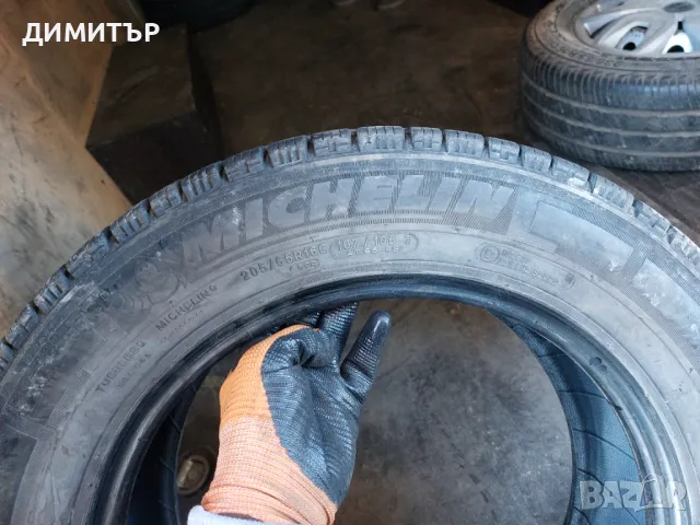 2бр зимни гуми MICHELIN 205/65/16C 107T DOT 2421 , снимка 6 - Гуми и джанти - 48597808