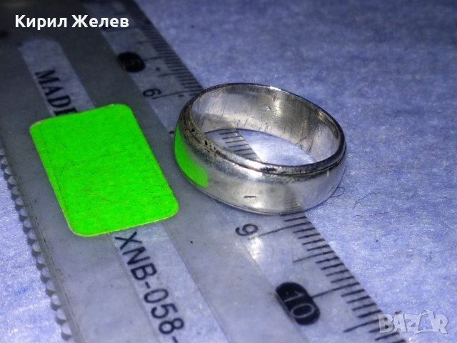 СТАРИННА МАСИВНА СРЕБЪРНА РЕТРО АР ДЕКО СТИЛ ХАЛКА ВИСОКА ПРОБА СРЕБРО ПРЪСТЕН РЪЧНА ИЗРАБОТКА 37823, снимка 6 - Антикварни и старинни предмети - 40762593