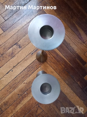 Стари Бронзови Свещници, снимка 7 - Антикварни и старинни предмети - 53631684