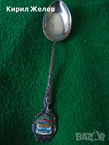 Bad Füssing СТАРА НЕМСКА КОЛЕКЦИОНЕРСКА ЕМАЙЛИРАНА СРЕБЪРНА ЛЪЖИЧКА За КАФЕ СРЕБРО 800 ПРОБА 42995, снимка 14 - Колекции - 44376107