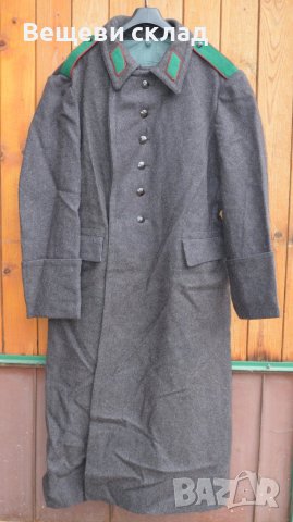 Зимен войнишки шинел черен цвят за ръст 175-180 см