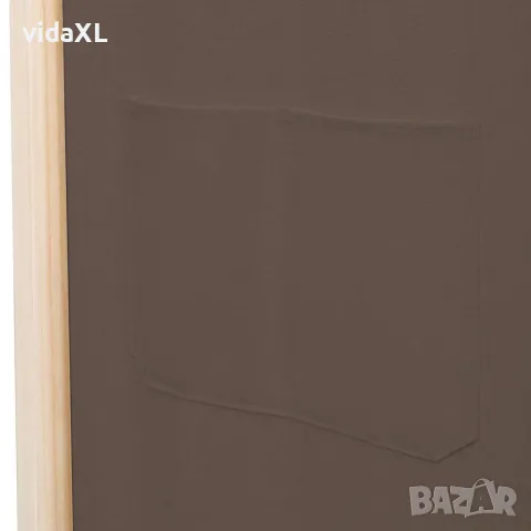 vidaXL Параван за стая, 6 панела, кафяв, 240х170х4 cм, текстил, снимка 6 - Паравани - 56146434