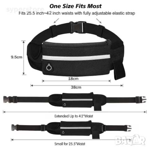 Калъф за кръста за телефон, документи, ключове за бягане Digital One SP00398 W24 Черен Спортен Tип б, снимка 2 - Калъфи, кейсове - 52374739