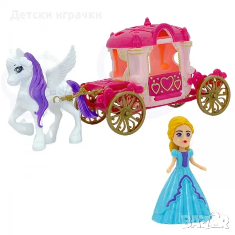 Замък къща за кукли с каляска и мебели , снимка 5 - Кукли - 48512603