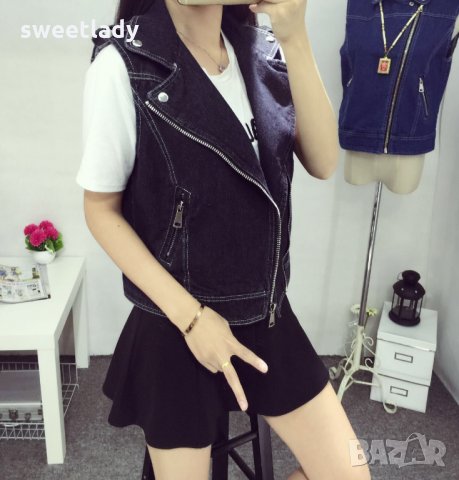 Дънково бюстие-елече, снимка 3 - Корсети, бюстиета, топове - 35791693