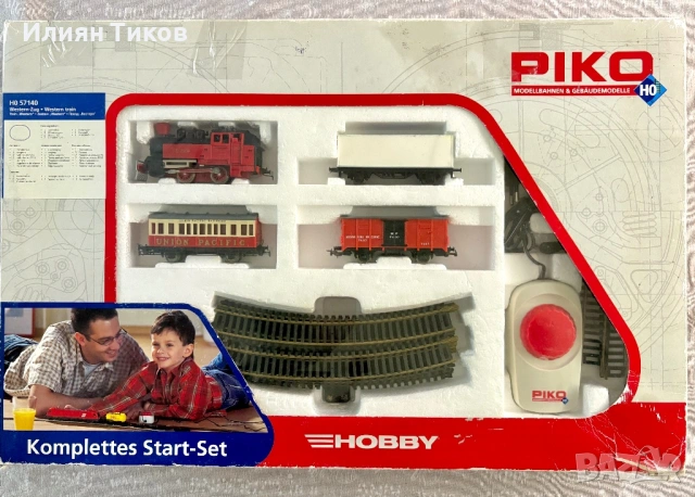 Piko стартов комплект 57140 влак, локомотив, вагони, релси, адаптор