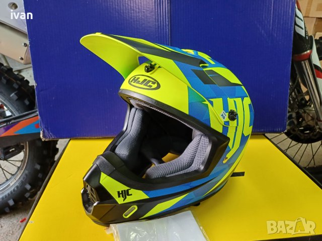 Каска HJS cross enduro шлем yamaha yzf tc te crf husqvarna , снимка 6 - Мотоциклети и мототехника - 42430558