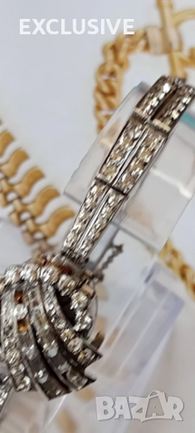 Ретро часовник Rotary 925 сребро с камъни 1960г, снимка 6 - Дамски - 51478318