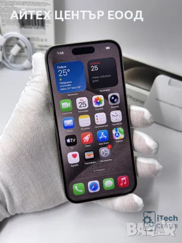 iPhone 15 Pro, 128GB, Natural Titanium, 100% батерия, ОТЛИЧЕН, 1г. ГАРАНЦИЯ!, снимка 2 - Apple iPhone - 56005542