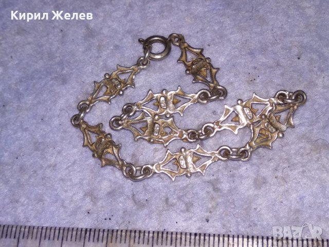 СТАРА ФЛОРАЛНА АЖУРНА АРТ НУВО СРЕБЪРНА ГРИВНА СРЕБРО ПРОБА 925 РЪЧНА ИЗРАБОТКА 38491, снимка 9 - Гривни - 41472567