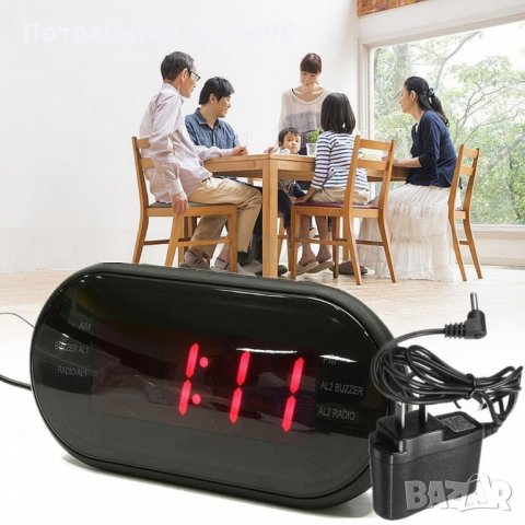 902  дигитален часовник с аларма, радио и функция сън, снимка 2 - Други стоки за дома - 34658016