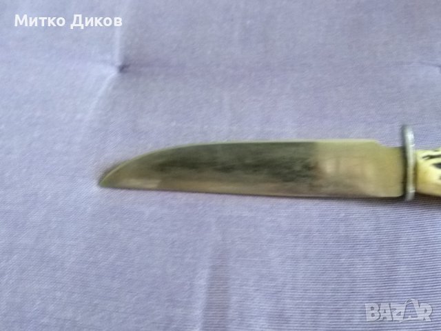 Fes Rostfrei немски нож от соца с калъф естествена кожа за колан 185х100мм, снимка 14 - Ножове - 41658641