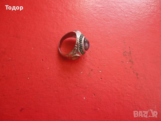 Страхотен пръстен камък и емайл , снимка 7 - Пръстени - 41633825
