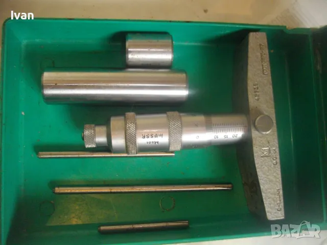 НОВ РУСКИ СССР USSR МИКРОМЕТЪР МЕТРИЧЕН ДЪЛБОКОМЕР 0-100мм ПЪЛЕН КОМПЛЕКТ ГМ-100