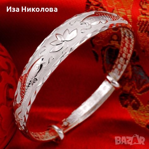 Солидна сребърна гривна, снимка 12 - Гривни - 41906845