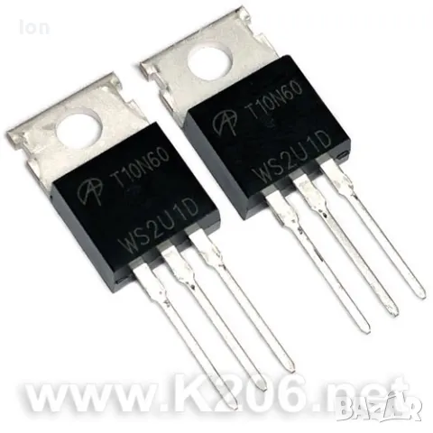 AOT10N60 n-MOS 600V, 10A, 208W, 0R6, low gate charge 31nC