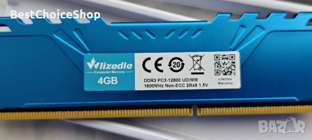 Wlizedle DDR3 8GB RAM комплект (2x4GB) 1600MHz CL11 U-DIMM, снимка 4 - RAM памет - 53700219