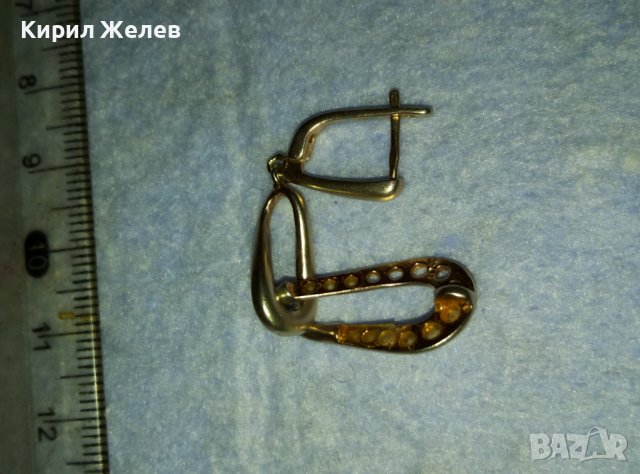 ИЗИСКАНА ДИЗАЙНЕРСКА СРЕБЪРНА с ПОЗЛАТА АРТ ОБЕЦА ПОЗЛАТЕНО СРЕБРО 925 АНГЛИЙСКА ИЗРАБОТКА 39931, снимка 9 - Обеци - 42405283
