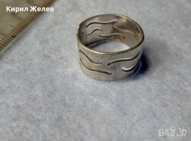 КРАСИВ АЖУРЕН РЕГУЛИРУЕМ СРЕБЪРЕН АРТ ПРЪСТЕН СРЕБРО 925 МАЙСТОРСКА ФИНА ИЗРАБОТКА 19452, снимка 4 - Пръстени - 49757710