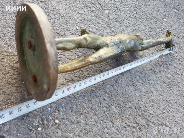 Бронзова пластика статуетка Олимпиец, снимка 3 - Антикварни и старинни предмети - 52535797