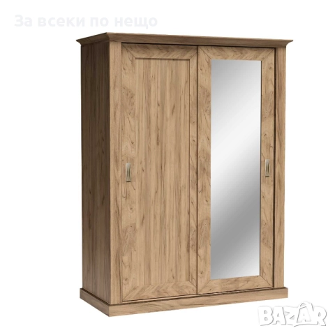ANTICA A-146 гардероб 2-крил с огледало ЗЛАТЕН КРАФТ Код P1655, снимка 6 - Гардероби - 52932879