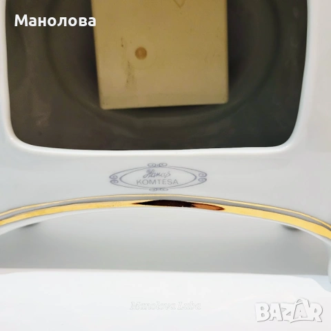 Порцеланов настолен часовник Royal Dux Bohemia Komtesa в стил Empir. , снимка 5 - Антикварни и старинни предмети - 53364627