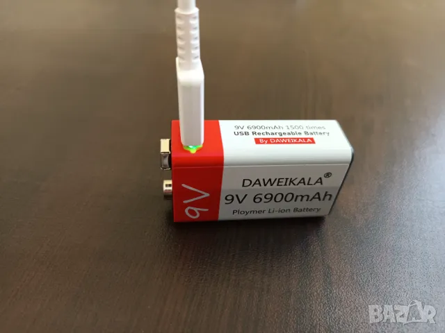 Батерия 9V Polymer Li-ion batttery, Нова акумулаторна полимерна литиево-йонна батерия 9 волта, снимка 2 - Друга електроника - 49267045