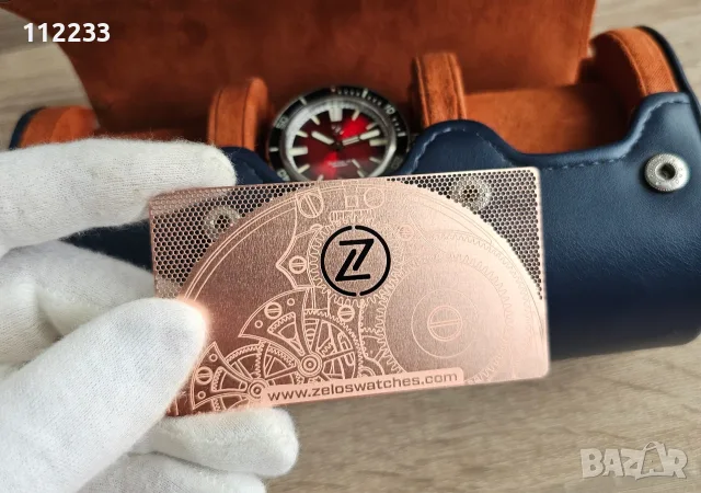 ЦЕНА САМО ЗА ДНЕС!!! Zelos Swordfish 40mm SS 'Crimson Red', снимка 10 - Мъжки - 55811419