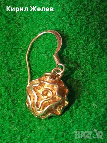 НЕЖНА ФЛОРАЛНА СРЕБЪРНА ОБЕЦА СРЕБРО 925 РОЗИЧКА 38293, снимка 3 - Обеци - 40932416