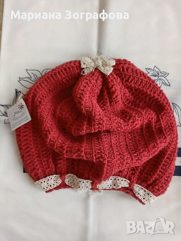 Ръчно плетени зимни шапки - 5 бр., - Кожени мъжки ръкавици, - Дънкови ризи и панталони и др., снимка 7 - Шапки - 51636855