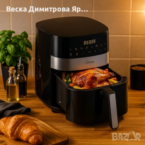 Еър фрайър Midea MF-CN65E2 - За готвене с горещ въздух, снимка 3 - Фритюрници - 51708782
