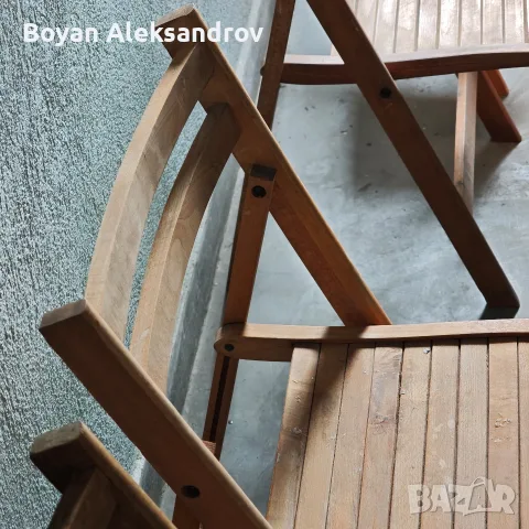 Дървени сгъваеми столове, снимка 6 - Столове - 55868767