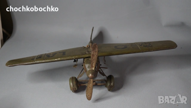 1930 Tippco Немска метална механична играчка модел самолет, снимка 3 - Колекции - 53709854