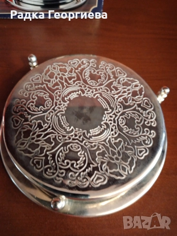 Посребрени подложки за чаши, снимка 10 - Антикварни и старинни предмети - 51553039