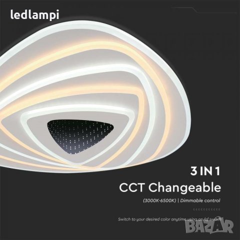 LED Плафониера 120W Димиране+Дистанционно Управление 3in1, снимка 2 - Лампи за таван - 42269973