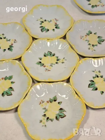 японски шестоъгълни порцеланови мини чинийки 6/3