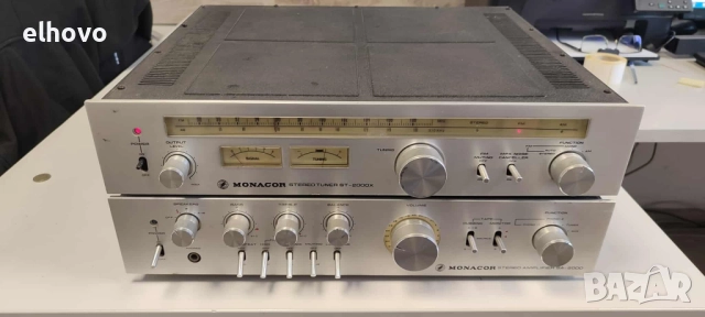 Стерео усилвател и тунер Monacor SA-2000, ST-2000X, снимка 3 - Ресийвъри, усилватели, смесителни пултове - 51877108