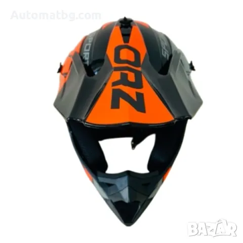 Кросова каска Automat, За мотор, Атв, Велосипед, S, M и L размер, Сив с оранжев, снимка 3 - Аксесоари и консумативи - 47560892