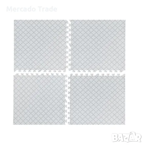 Декоративни подложки - килим за под, Тип Пъзел, Бяло-Сив, снимка 3 - Ламиниран паркет и подложки - 49659668