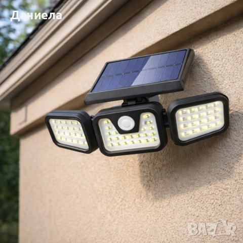 Соларна лампа със сензор за движение FL1725A - широкоъгълна и водоустойчива, снимка 2 - Соларни лампи - 53783397