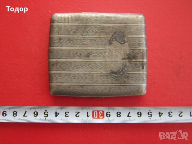 Старинна  бронзова табакера 1915 , снимка 1 - Колекции - 36076035