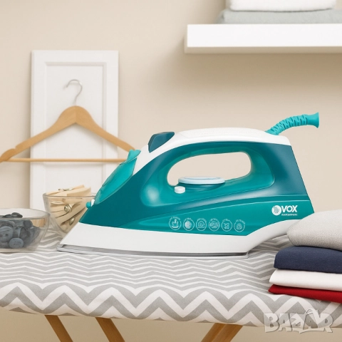 Парна ютия VOX DBL-5010, 2200W, Керамична плоча, Йонизация, кабел 1.8м, снимка 3 - Друга електроника - 52032637