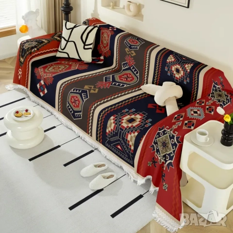 Ново шалте от шинил етнически стил ., снимка 2 - Покривки за легло - 51673645